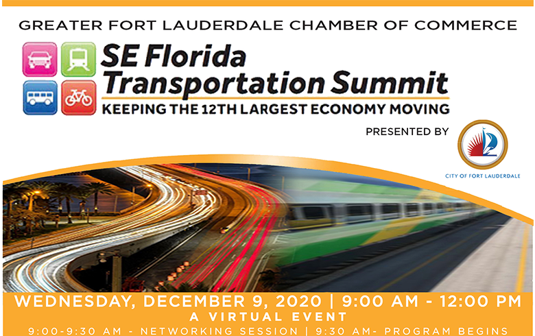 Event Flyer for SE FL Transportation Summit, info in text too