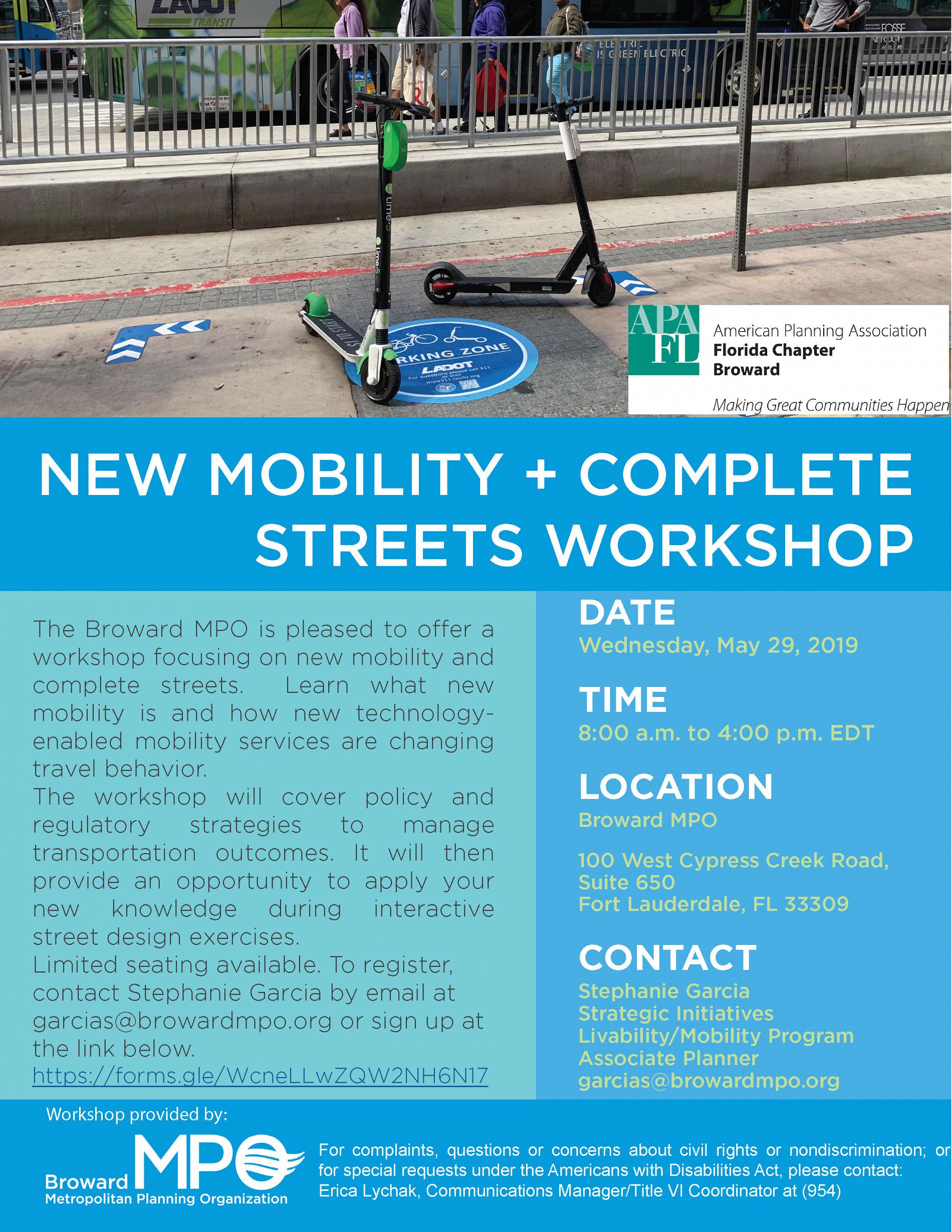Making New Mobility Work for Your Community Workshop Complete Streets Page 2